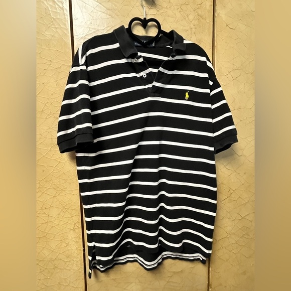 Ralph Lauren Other - Ralph Lauren Black and White Striped Polo Shirt large